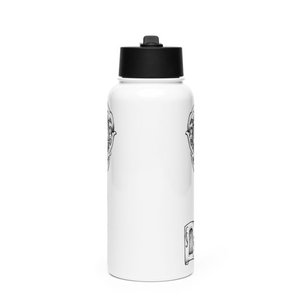 Stainless steel water bottle with a straw lid - Image 2